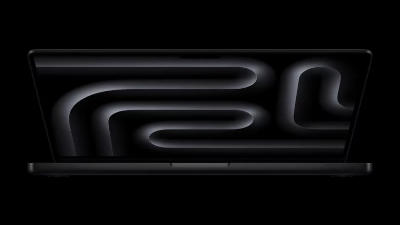 Front view of the new 14-inch Apple MacBook Pro powered by the M5 chip, released in October 2025