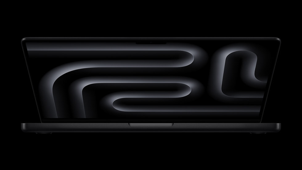 Front view of the new 14-inch Apple MacBook Pro powered by the M5 chip, released in October 2025