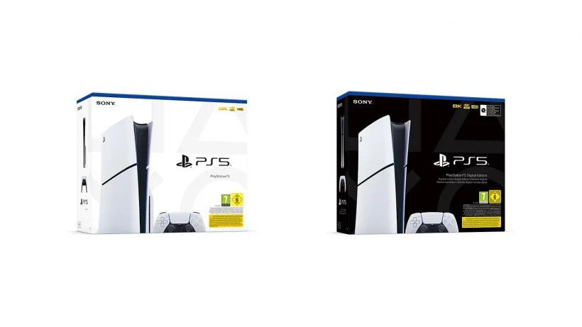 Playstation 5 white box and black box
